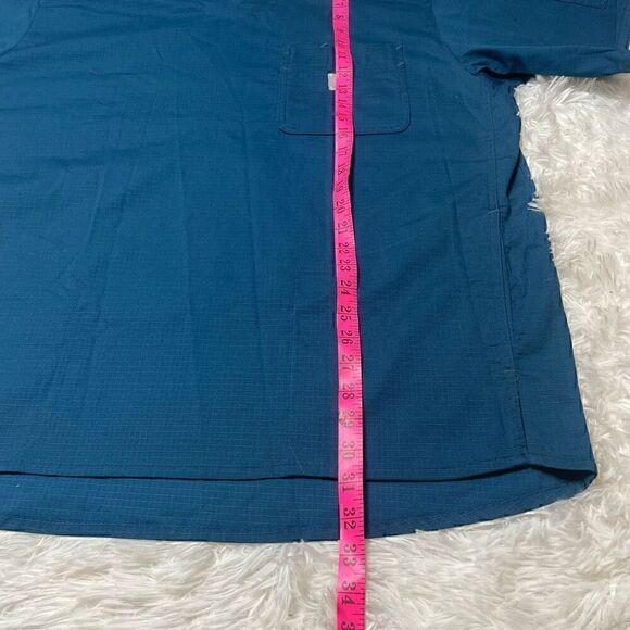 Carhartt Scrub Top Size XL Blue Modern Fit Rugged Flex Pockets Vneck NEW - Picture 6 of 8